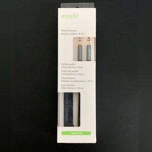 NEW Moshi Mini-Stereo Audio Cable 6ft/1.8m